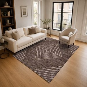 RUGS DEPOT LXDP-0966 Wholesale Terracotta Gold Modern Vintage Digital Printed Machine Washable Chenille Area Rug Non <b>Slip</b> - Product Image 2