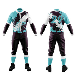 Nuevo Uniforme de Béisbol para Hombre Adulto, 100% Poliéster, Tela Suave, Liso, a un Precio Razonable, Uniforme de Béisbol - Product Image 1