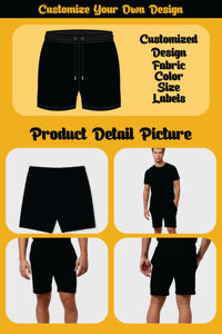 เสื้อยืดและกางเกงขาสั้นผ้าฝ้าย 100% ขายส่ง สำหรับผู้ชาย แบบหนา สไตล์ลำลอง สตรีทแวร์ รับสกรีนโลโก้ ระบายอากาศได้ดี แห้งเร็ว เป็นมิตรกับสิ่งแวดล้อม - Product Image 4