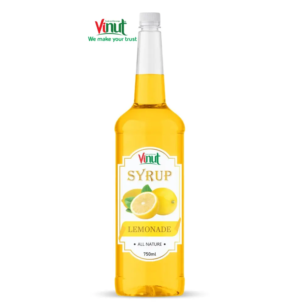 750Ml Botol VINUT Sirup Lemon Jus Vietnam Distribusi Perusahaan Buah Sirup Jus Lemon Cair Segar