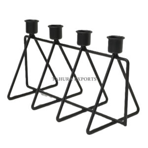 Manufacturer and Exporter Of Best Selling 2026 <b>Black</b> Four Candle <b>Holder</b> Best Metal Iron Candle Stand for Home Decorative - Product Image 1