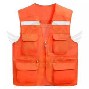 Colorful Breathable Safety Workwear Jacket Outdoor Fishing Vest with Pockets Reflective Safety Vest with Customizable Logo - Product Image 6