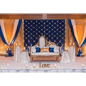 ฉากตกแต่งเวทีงานแต่งงานแบบกำหนดขนาดได้ น้ำหนักเบา พร้อมผนังเทียน สไตล์อังกฤษ สำหรับงานเลี้ยงต้อนรับ - Product Image 1