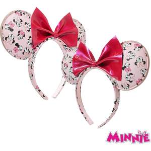 Al por mayor Orejas de Minnie con licencia - Diadema colorida con lazo rosa para disfraz de niños - Accesorio para el cabello de cumpleaños, lazo, parque temático, vacaciones - Product Image 1