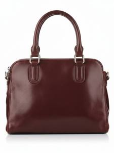 Women's Burgundy/Maroon Genuine Leather Satchel <b>Handbag</b> Zipper Vintage Fashion Design Dual <b>Handles</b> Water Resistant Office Travel - Product Image 5