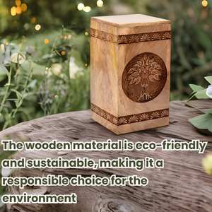 <b>Wooden</b> <b>Box</b> for Human ashes Cremation for Ashes Pet <b>Large</b> <b>box</b> memorial burial Keepsake for Ashes for Ground Burial Pet Urn - Product Image 3