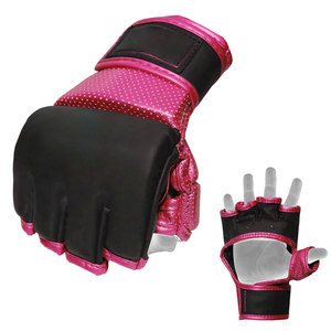 High Quality MMA <b>Gloves</b> Bulk Custom Printed PU Material <b>Moisture</b> Wicking Hook Loop Closure Embroidery Branding Services Unisex - Product Image 5