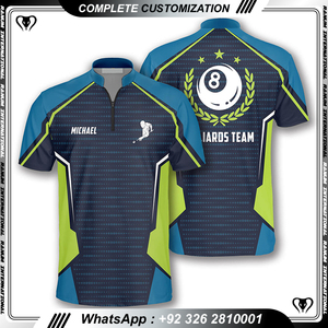 Maillots de billard d'équipe imprimés pour adultes, personnalisables, respirants, à séchage rapide, chemises de snooker - Product Image 2