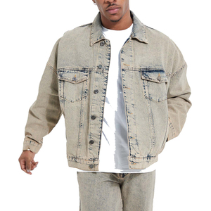 Veste en jean légère pour hommes en détresse Veste en jean confortable et haute performance pour hommes - Product Image 2