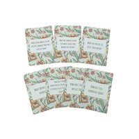 Impression personnalisable faible expédition qualité jeu enfants santé mentale nouvelle maman carte d'affirmation écologique boîte magnétique support en bois