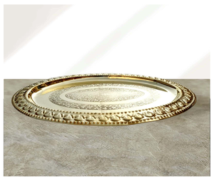 Fabricant et grossiste Plateau en métal de forme ronde fini galvanisé Plateau de service galvanisé - Product Image 6