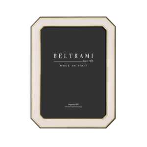 BELTRAMI Elegante Marco de Fotos Vertical Rectangular Plateado con Base de Madera, Ecológico, Hecho en Italia, para Exhibir Impresiones Digitales - Product Image 1