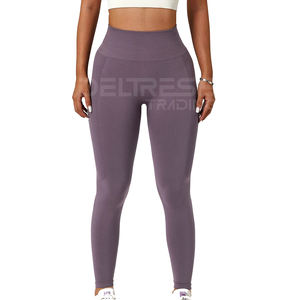 Nuevas mallas de gimnasio de cintura alta a cuadros Premium para mujer, pantalones deportivos de Yoga con realce, cierre de cintura elástica, transpirables, de secado rápido, a bajo precio - Product Image 2