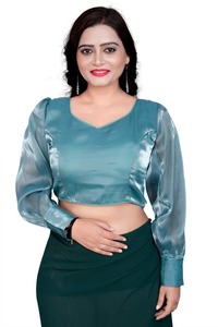 เสื้อเบลาส์ทันสมัยสำหรับฤดูร้อนโดย Zimi slub ผ้า strach ที่มีดีปมด้านหน้าที่สวยงามเปิดลวดลายสไตล์ทางการพร้อมใส่ - Product Image 2