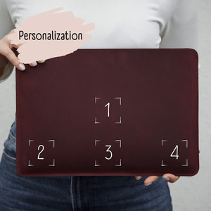 Wholesale Customized Logo Lightweight Portable Genuine Leather Protective Extra Slim <b>Laptop</b> Sleeves for All <b>Laptops</b> LS-0116 - Product Image 3