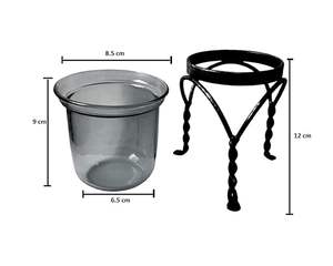 Portavelas de estilo Ins de metal negro para decoración de hogar y jardín Artículo de Regalo perfecto - Product Image 2