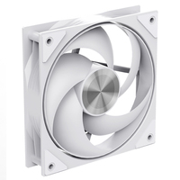 Ventilateur de boîtier PC XINMAI blanc 120 mm à haut débit d'air 88 CFM 3300 tr/min 6,4 mm H2O double roulement à billes 4 broches haute performance pour refroidissement