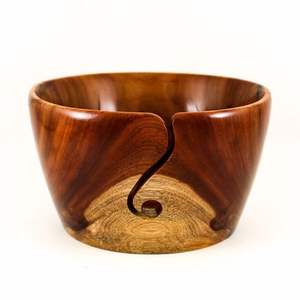 Cuenco de hilo de madera de gran venta, cuenco de almacenamiento de costura de diseño único hecho a mano, cuenco de hilo de Decoración de mesa portátil grande marrón polvoriento - Product Image 6