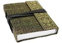 Carnet de notes/journal/album de croquis en papier de coton fait main, couverture en tissu de sari indien, couverture rigide, 100 feuilles, idéal pour les voyages et les cadeaux