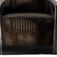 Canapé inclinable de luxe moderne de style aviateur européen, fauteuil carré en cuir véritable pleine fleur, ensemble de sièges de salon avec structure en bois pour villa