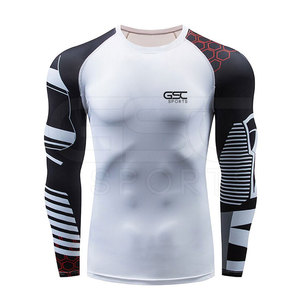Rash Guard แขนยาว Rash Guard ขนาดที่กําหนดเองและการออกแบบสําหรับผู้ชายชุดกีฬายามผื่นที่สะดวกสบาย - Product Image 1