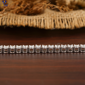 4.66 CT Rond Brillant Coupe Diamant Tennis Bracelet 18k Or Blanc Cvd/Hpht Diamant Bijoux - Product Image 4