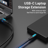 Vention Kabel USB 2.0C ke Mini-B 2A Kabel Usb Mini Tipe TPE