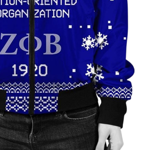 Veste universitaire en satin pour femmes Zeta Phi Beta, bleu et blanc, sororité, 1920, vêtements grecs, broderie du bouclier ZPB, look premium - Product Image 6