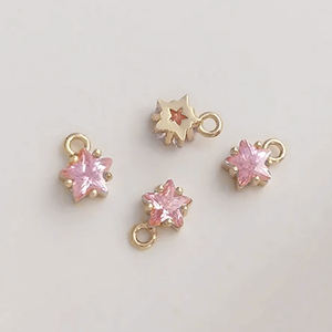 925 argent Sterling étoile rose Quartz pierres précieuses bijoux fins broche bijoux fins pendentifs et breloques en gros bijoux plaqués or - Product Image 1