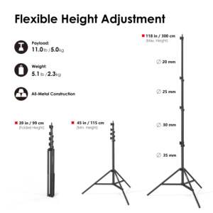 Soporte de Exhibición Metálico para Exteriores LT30 Black Light Stand Versión Regular - Product Image 3