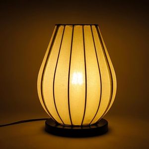 Eco-Friendly Square Bamboo Floral <b>Bird</b> <b>Table</b> <b>Lamp</b> with Fabric Shade Desktop & Bedside <b>Lamp</b> for Home Decor - Product Image 5
