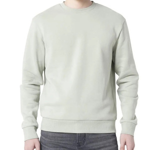 Vente chaude plaine coton polaire pull sweat impression personnalisée broderie col rond basics hommes sweats respirants - Product Image 1
