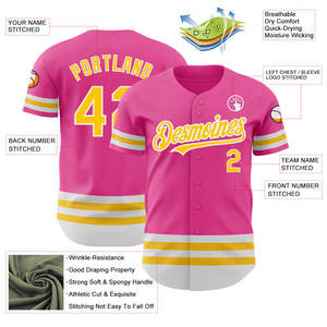 Vente en gros OEM Logo personnalisé T-shirt en polyester Maillot de baseball vierge 100% polyester Maillot de baseball uni à séchage rapide - Product Image 3