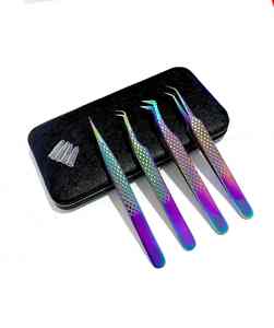 แหนบสเตนเลส10มม. สำหรับต่อขนตาปลอมสีชมพูทองฉลากส่วนตัวของรัสเซีย - Product Image 1