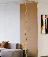Paravent de séparation de pièce en acier à panneau unique au design côtier ultra-moderne - Cloisons décoratives translucides personnalisées pour la maison, durables