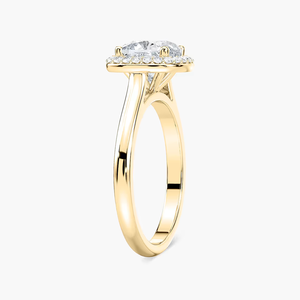 Bague de fiançailles halo en diamant de laboratoire taille coussin 2,10 CTW certifiée IGI en or massif 14 carats - Product Image 4