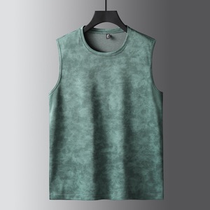 Débardeurs délavés à l'acide uni 100% coton pour hommes personnalisation été poids lourd mode Streetwear débardeurs gilets - Product Image 6