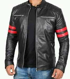 Chaqueta de piel de oveja con logotipo personalizado a la moda para hombre 2025 con cuello levantado, cremallera de alta calidad, OEM Forro cálido, venta al por mayor, Invierno - Product Image 4