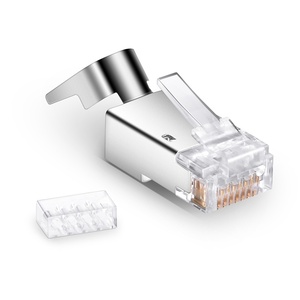 Cat6a/Cat7 RJ45 spine modulari Standard <span class=keywords><strong>con</strong></span> <span class=keywords><strong>codino</strong></span> (tuta a due pezzi), connettori di rete schermati per 23AWG - Product Image 1