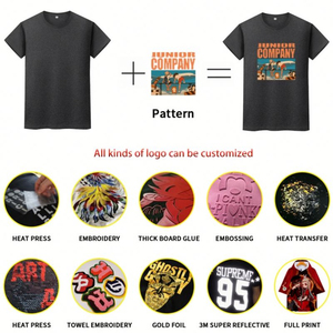 Camiseta de Hombre Personalizada de 240g, Algodón/Poliéster, Gruesa, Sólida, Opaca, Suave al Tacto, Corte Regular, Manga Corta, Lisa - Product Image 4