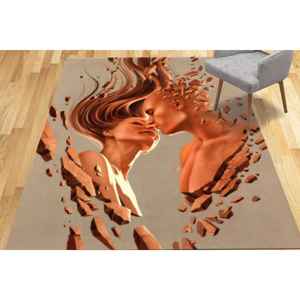 Alfombras Abstractas con Estampado de Pareja, Alfombra Moderna para Regalo de Enamorados, Alfombra Suave con Pelo Largo - Product Image 2