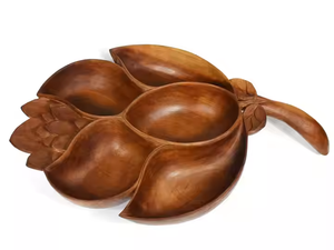 Plateau de service en bois à feuilles de style moderne Plateau décoratif pour le stockage des hôtels et des restaurants Plateau de service par décor impex - Product Image 6