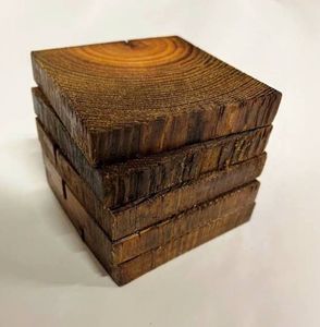 Modern Wooden <b>Coaster</b> Set With Smooth Hand Finished Surface Supporting Cup <b>Glass</b> Mug Daily Usage - Product Image 1