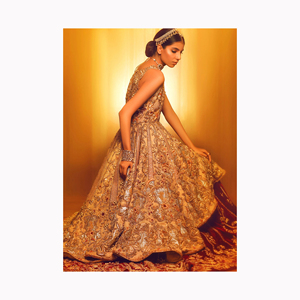 Vestido nupcial pesado Lehenga para novia pakistaní Diseñador Lehenga para vestido de novia para boda - Product Image 5