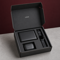 Boîte pliable en carton ondulé personnalisée avec insert logo en aluminium pour l'emballage de montres connectées, de batteries externes et d'écouteurs sans fil