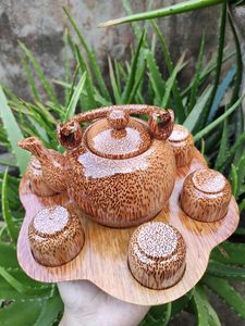 Taza de té de coco de alta calidad al por mayor, artesanía de cáscara de coco Premium de Vietnam para juegos de té, taza de té de coco, proveedor de exportación confiable - Product Image 2