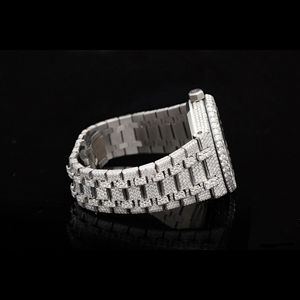 Montre connectée de luxe à affichage analogique, exportation directe d'usine, pour hommes et femmes, sertie de diamants Moissanite VVS de haute qualité, style antique - Product Image 2