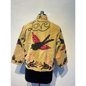 Chaqueta SUZANI Reversible y Elegante, Prenda Exterior Ligera de Piel de Oveja, Estilo Boho, Otoñal, Casual, Profesional, Corta, de Algodón, con Estampado Animal - Product Image 2