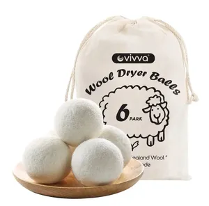 Wollt rockner bälle 6er Pack Wäsche kugeln Neuseeland Wolle Natürlicher Bio-Stoff Babys ichere Kleidung Anti Static Wieder verwendbar