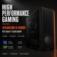 Ordinateur de bureau gaming en gros Intel Core i9 14900HX RTX 5060 Ti 16 Go 32 Go RAM 1 To SSD Tour d'ordinateur haute performance